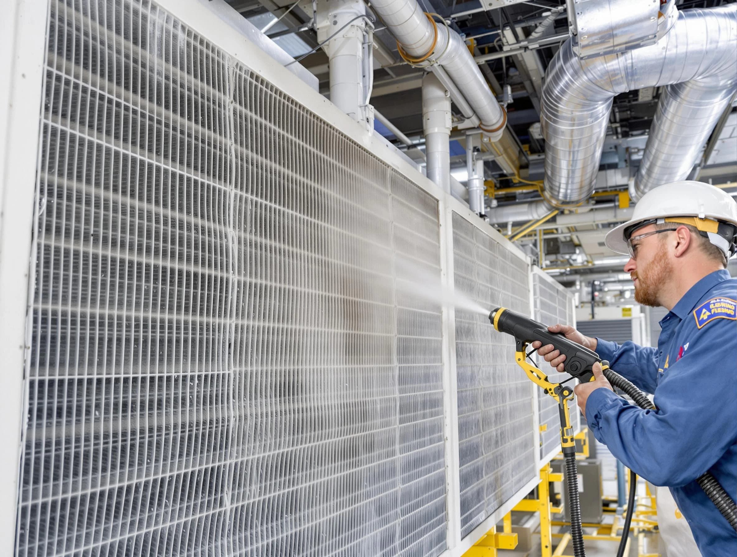 Professional commercial coil cleaning by Cedar Hills Air Duct Cleaning in Cedar Hills