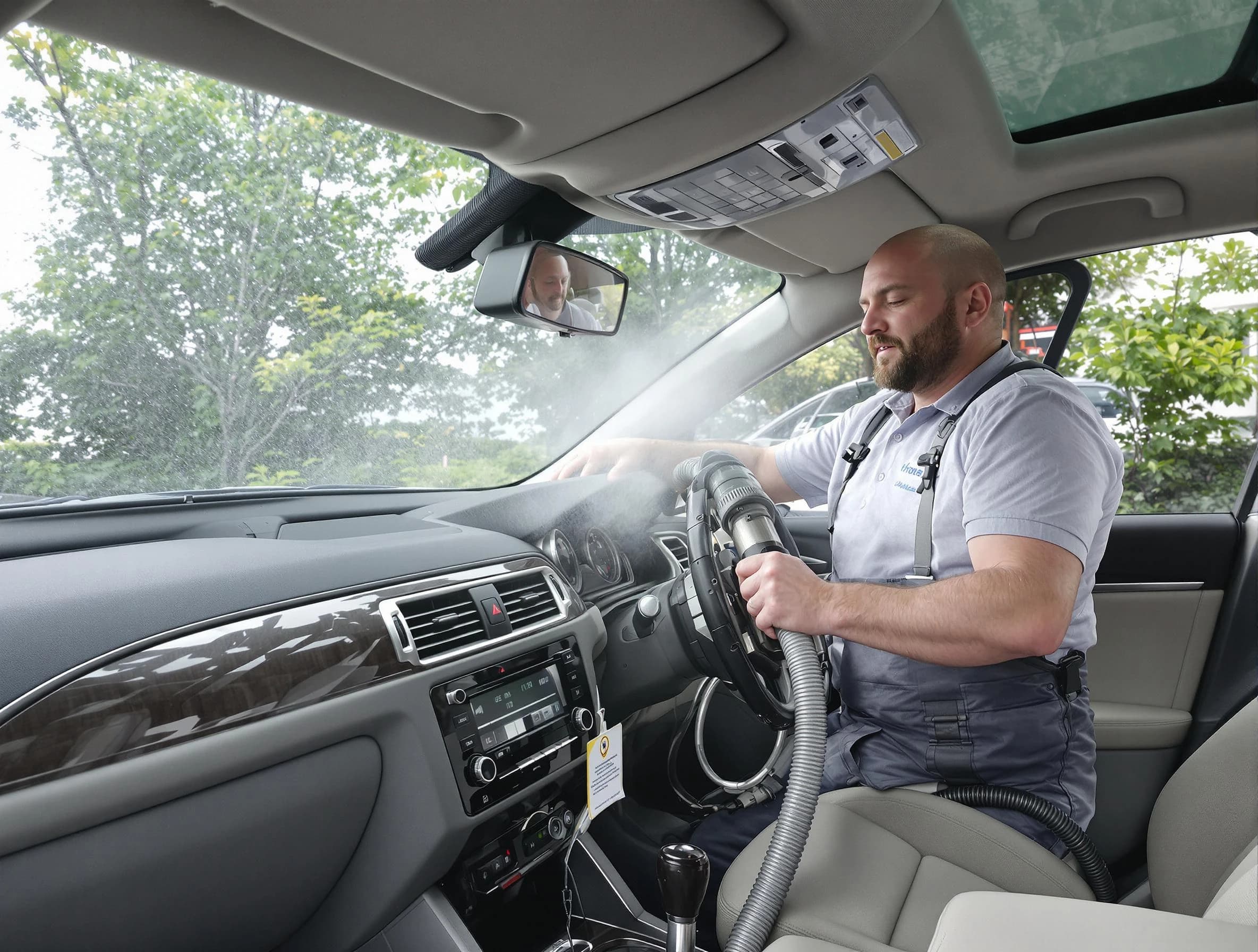 Cedar Hills Air Duct Cleaning specialist performing professional car duct cleaning in Cedar Hills