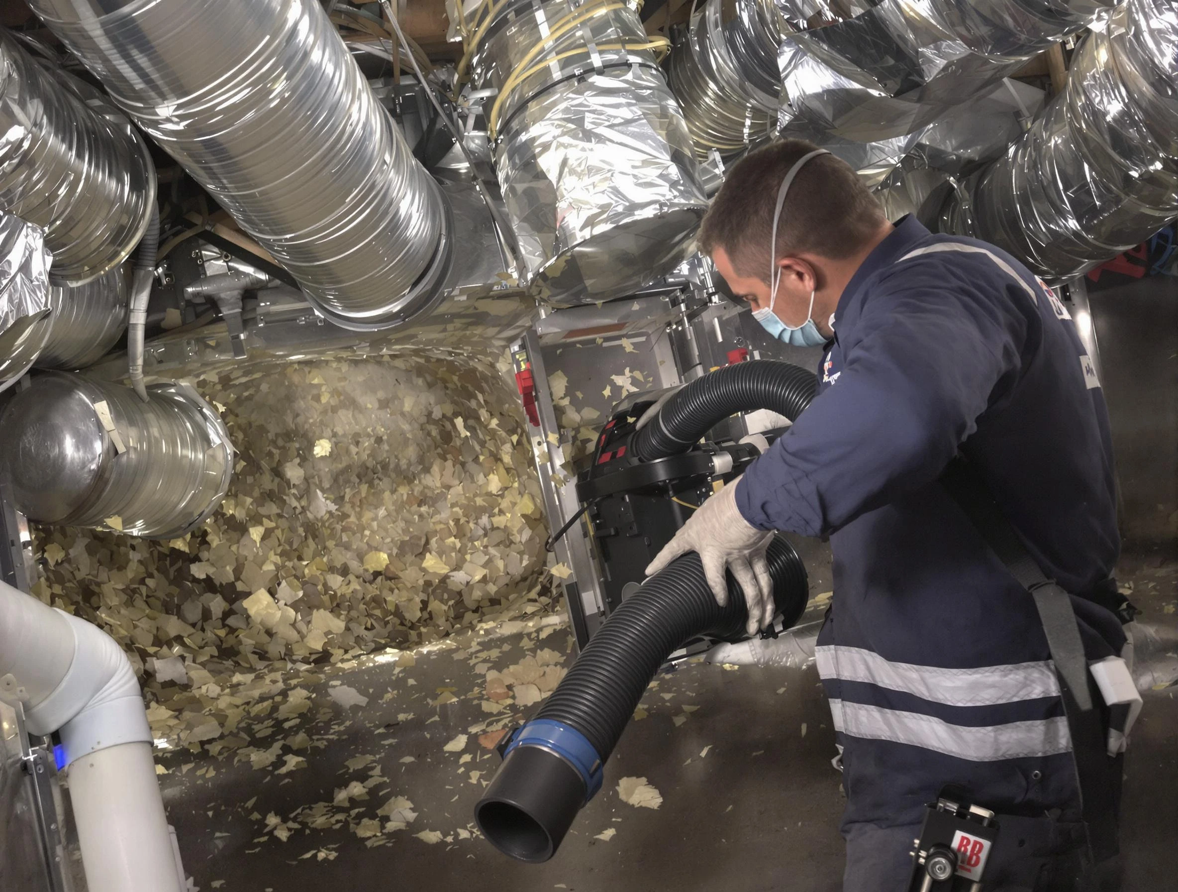Cedar Hills Air Duct Cleaning specialist operating negative pressure cleaning equipment for thorough duct maintenance in Cedar Hills
